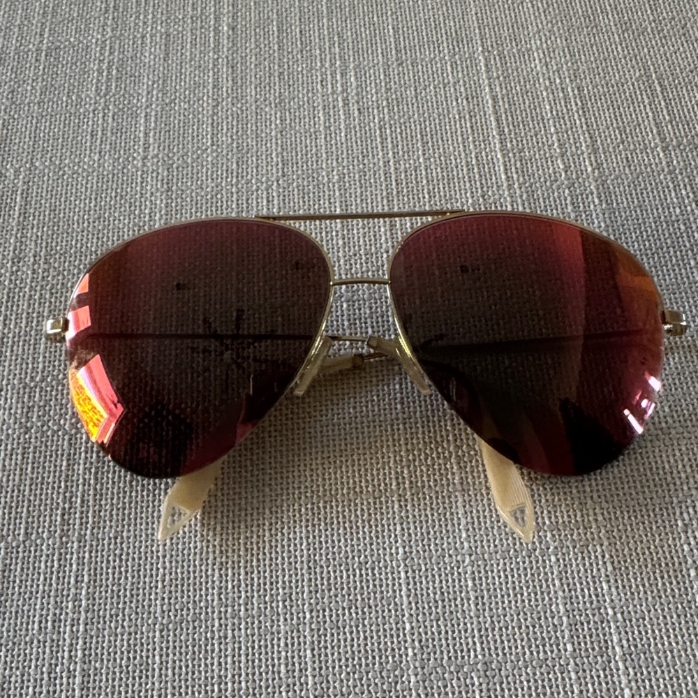 Victoria Beckham Aviator Sunglasses with Red Lenses